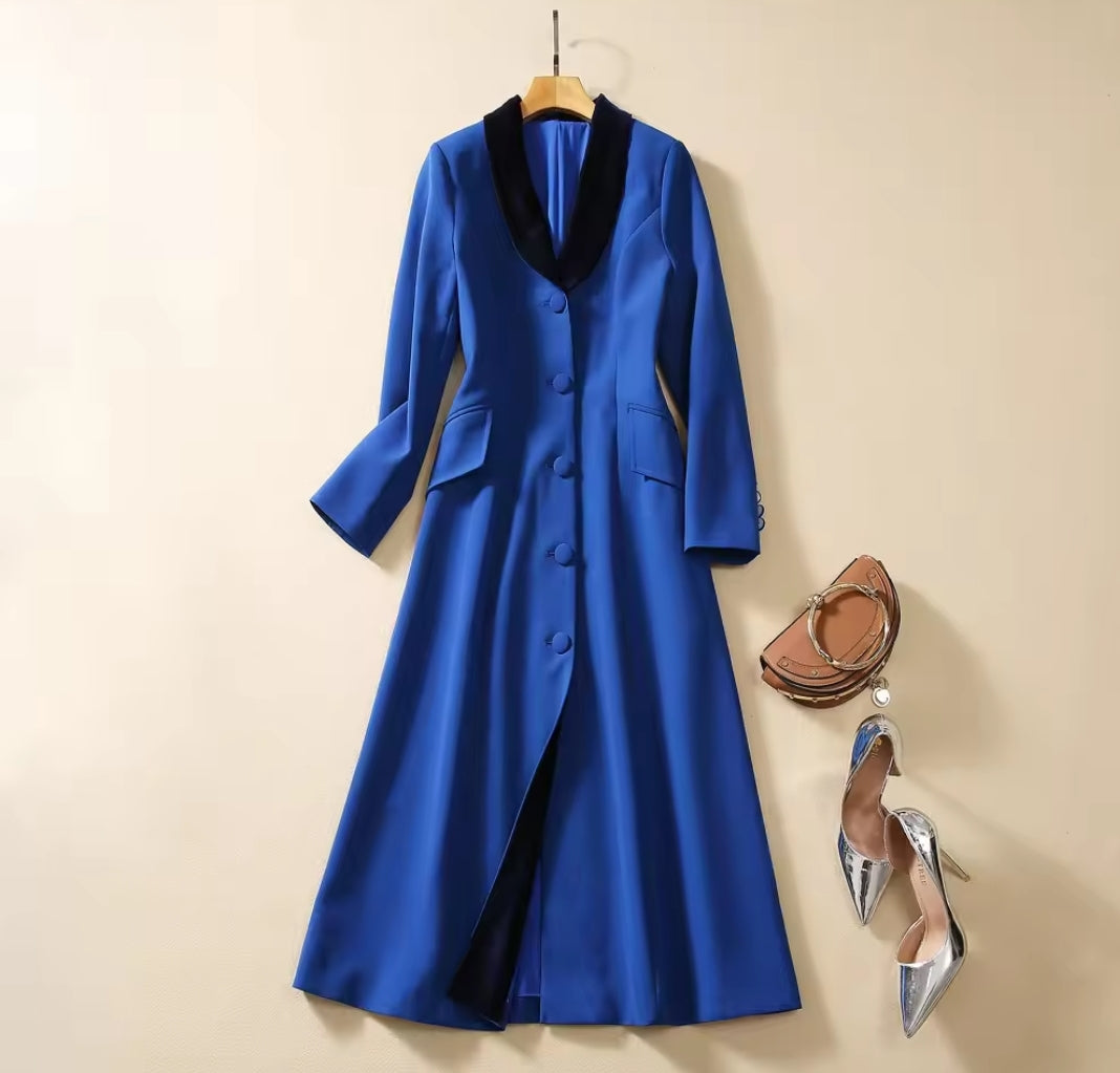 Blue Velvet Trench