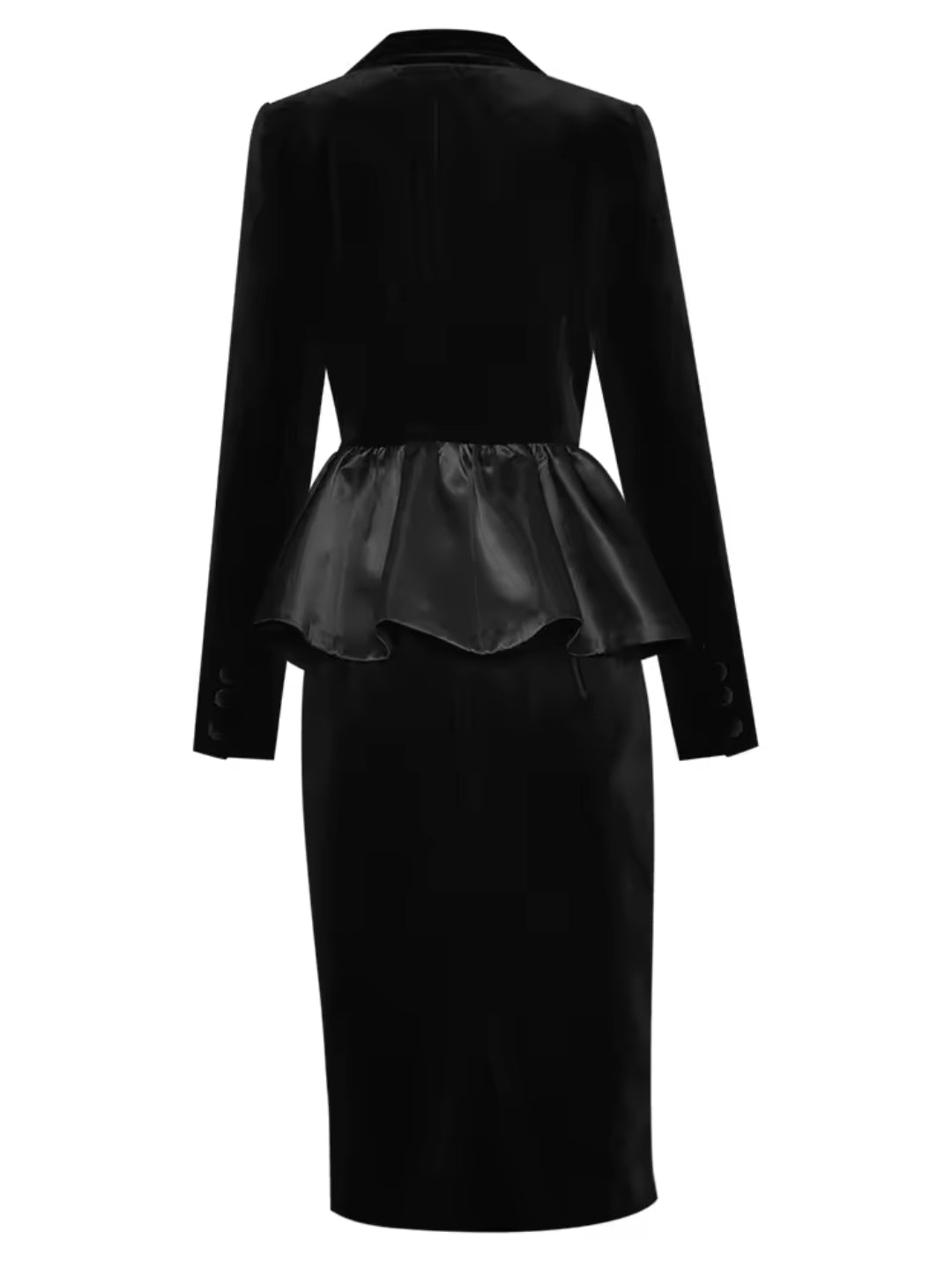 Two-Pieces Linda Saten Jacket end Skirt