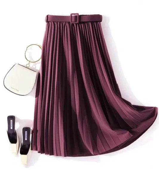 Mona Burgundi Skirt
