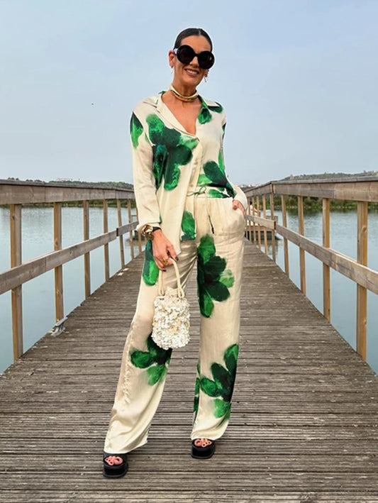 Green Suit Two-Pieces