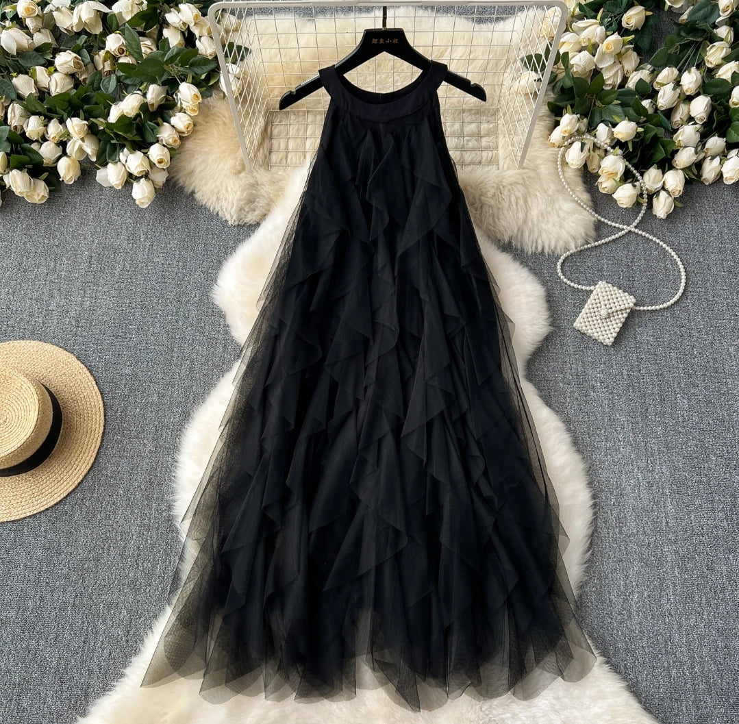 Neckline Long Dress