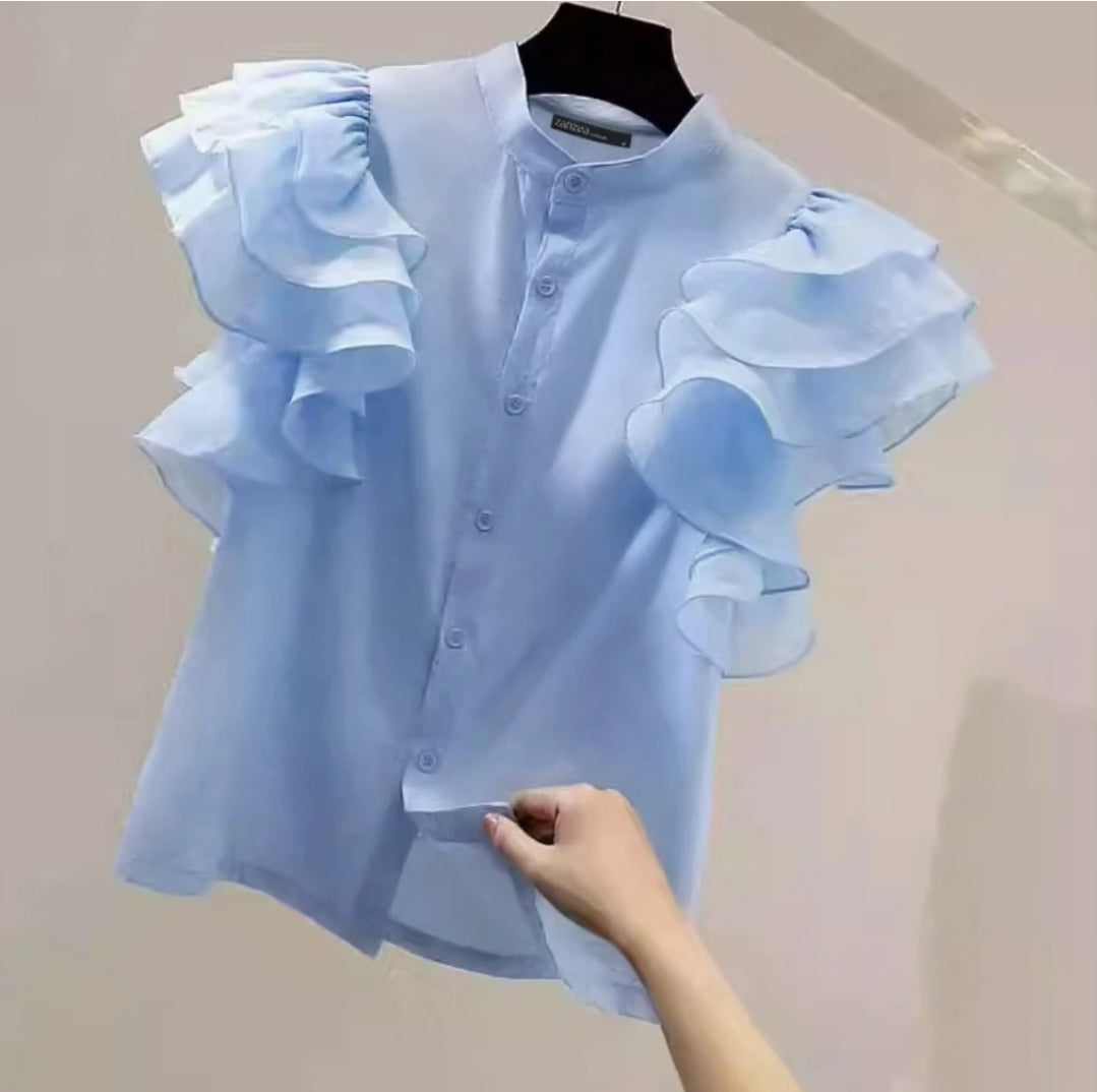 Chiffon Ruffle Blouse