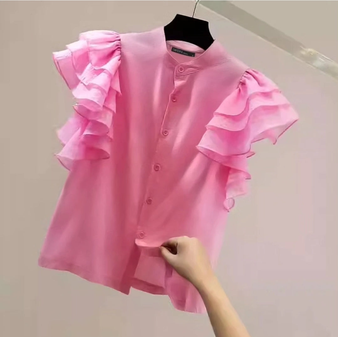 Chiffon Ruffle Blouse