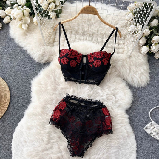 Floral Push Up Set Lenjerie