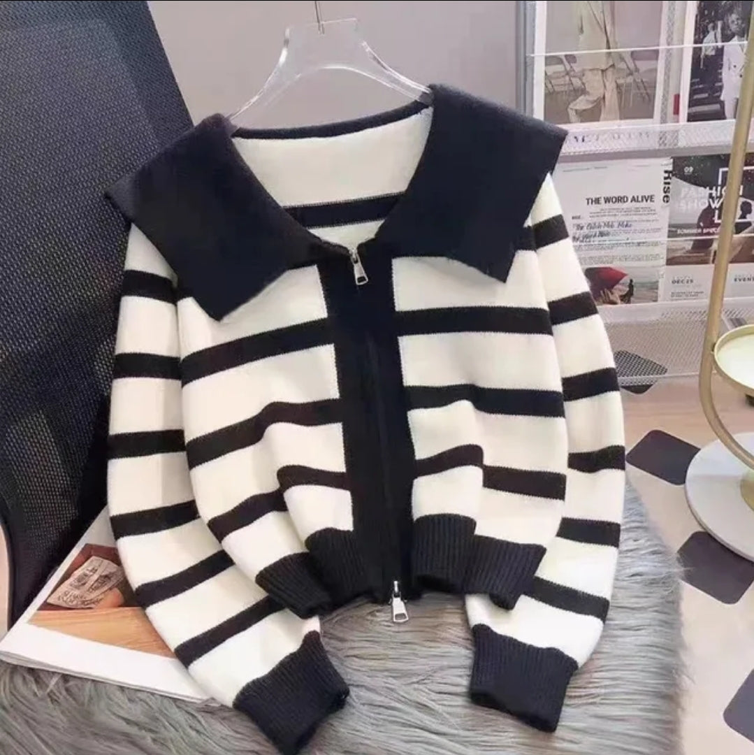 Cardigan Striped Sweater