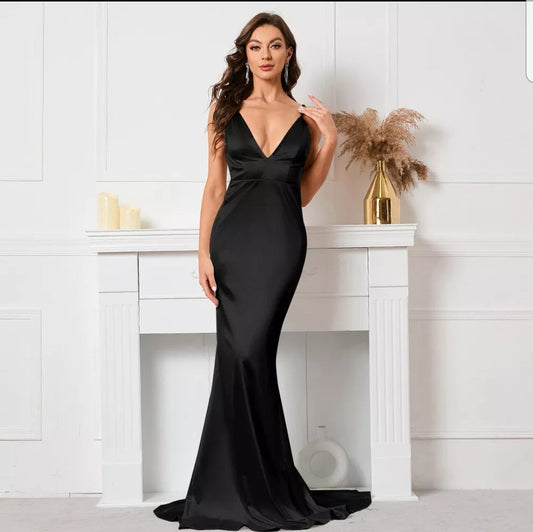 Satin Evening Party Dress