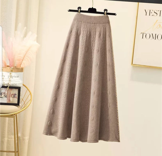 Andree Long Knitted Skirt