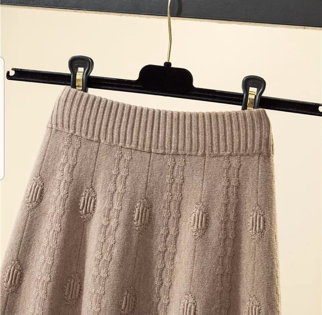 Andree Long Knitted Skirt
