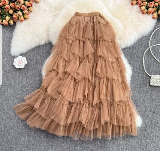 Cascading Ruffles  Skirt