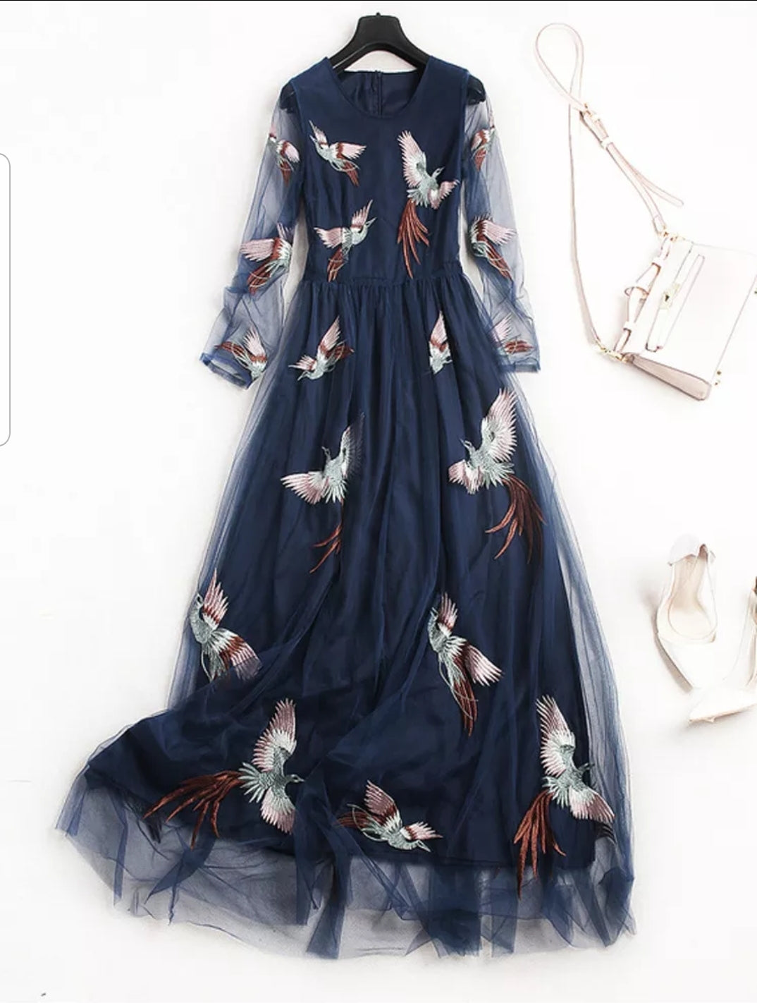Embroidery Party Dress