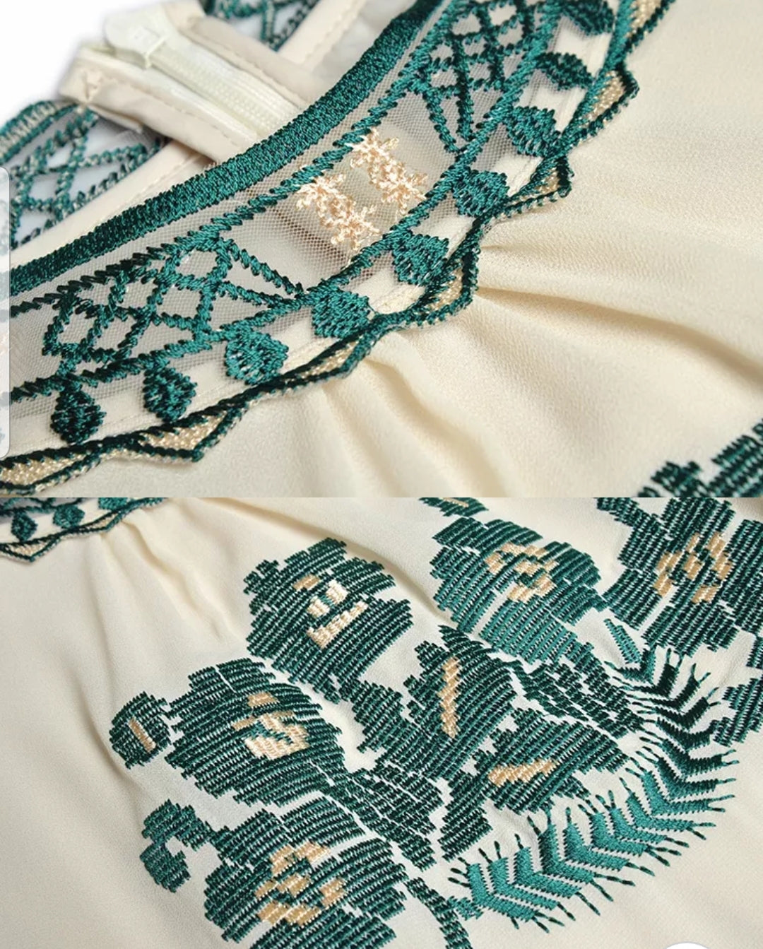 Embroidery Midi Dress