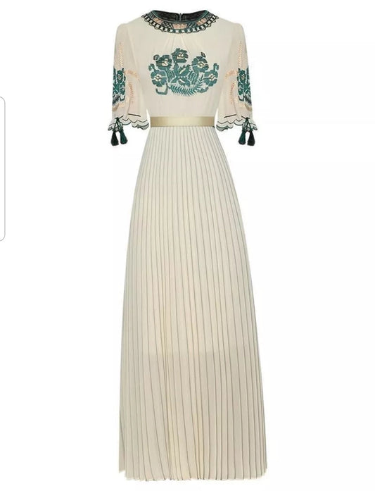 Embroidery Midi Dress