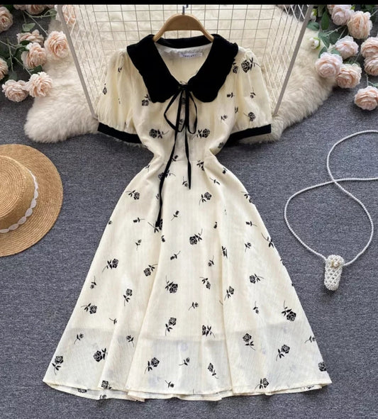 Bow Colar Marra Dress