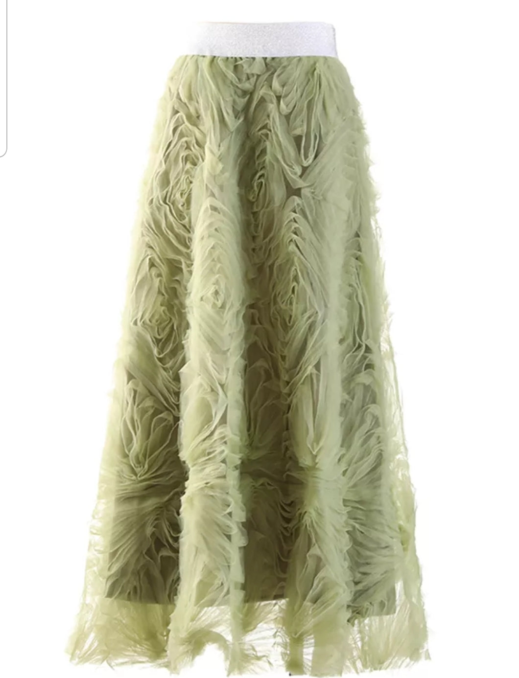 A-Line Green Skirt