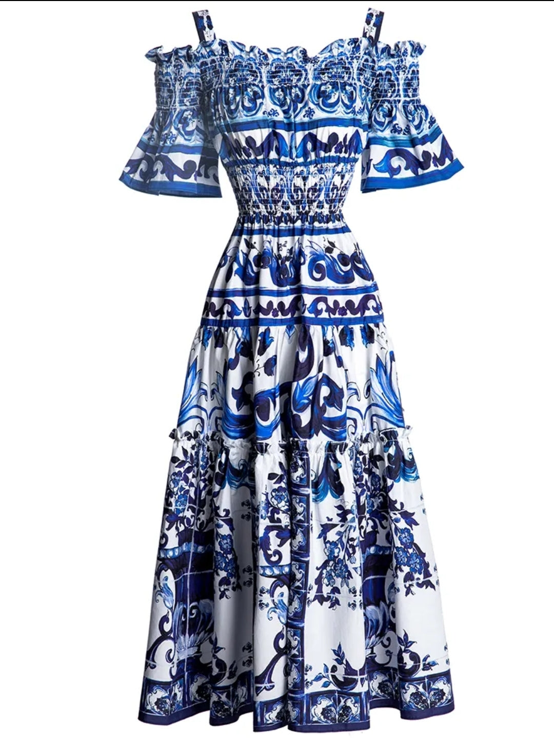 Blue Nita Midi Dress