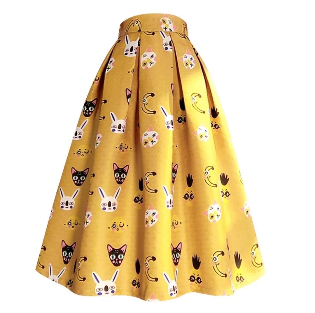 Yellow Midi Skirt