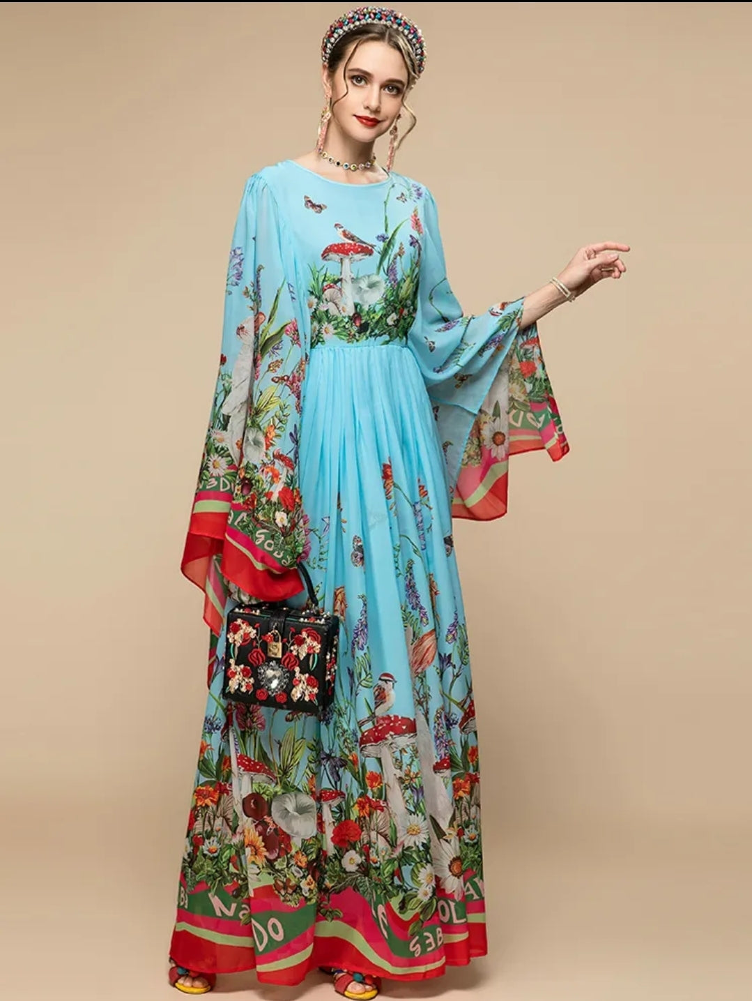 Linda Floral Long Dress