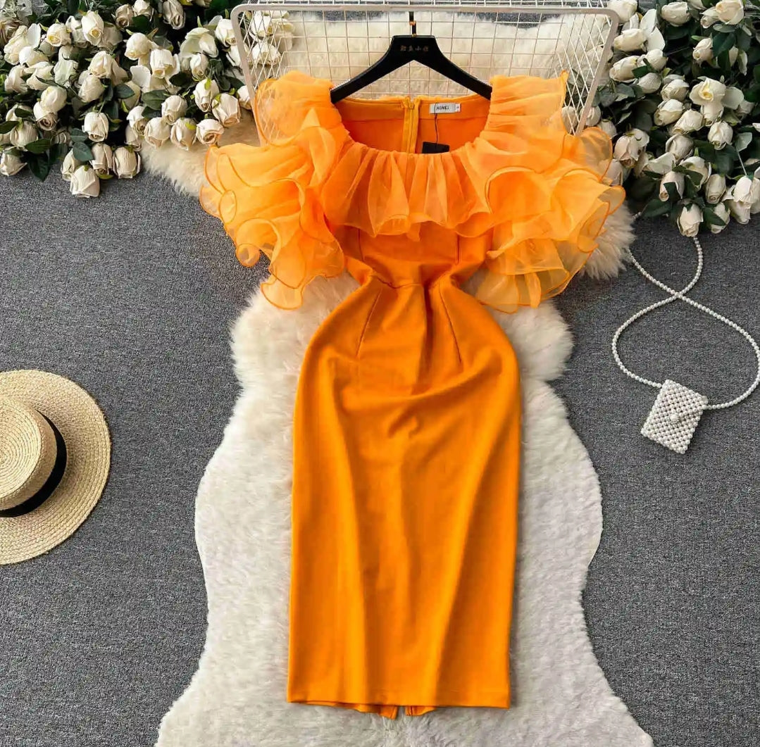 Orange Party Dress