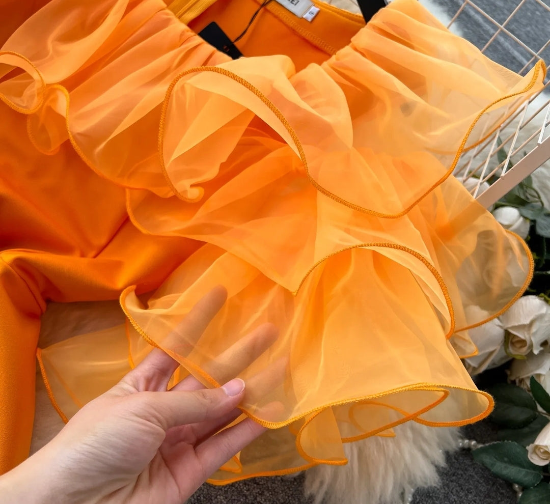 Orange Party Dress
