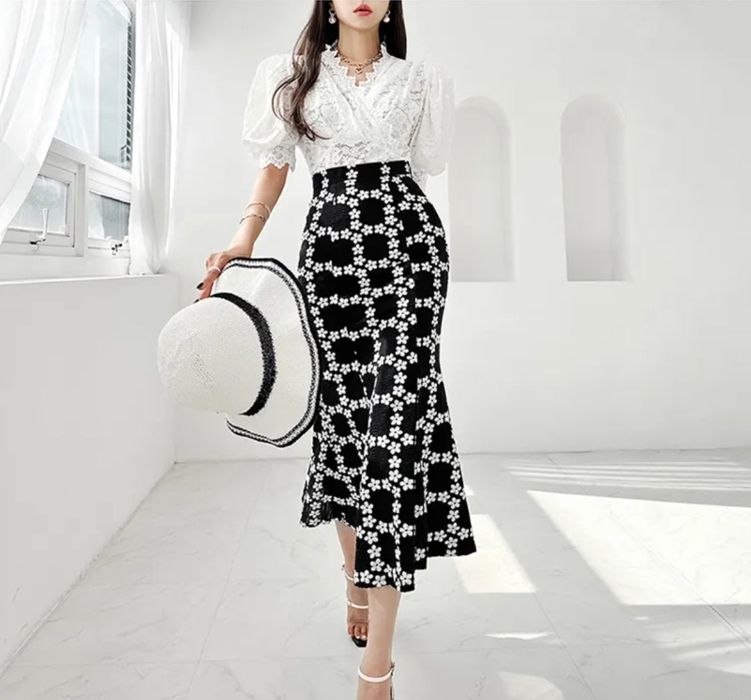 Black & White  Casual Two-Pieces