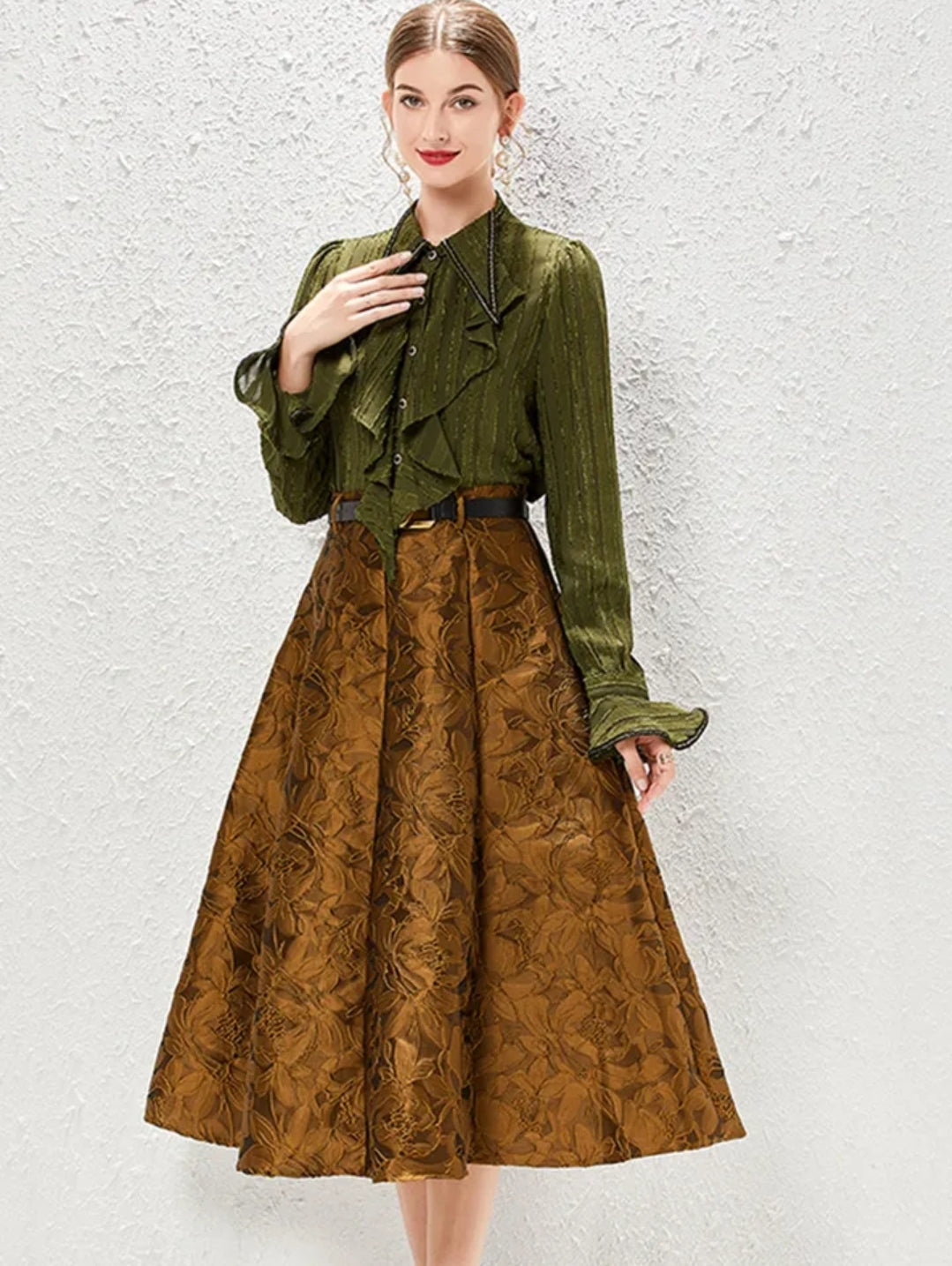 Vintage Two-Pieces Blouse end Skirt