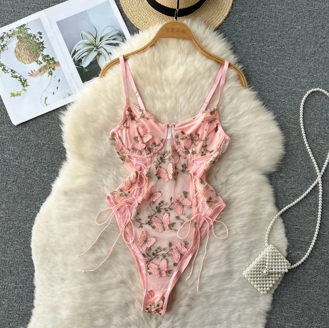 Floral Embroidery Bodysuit
