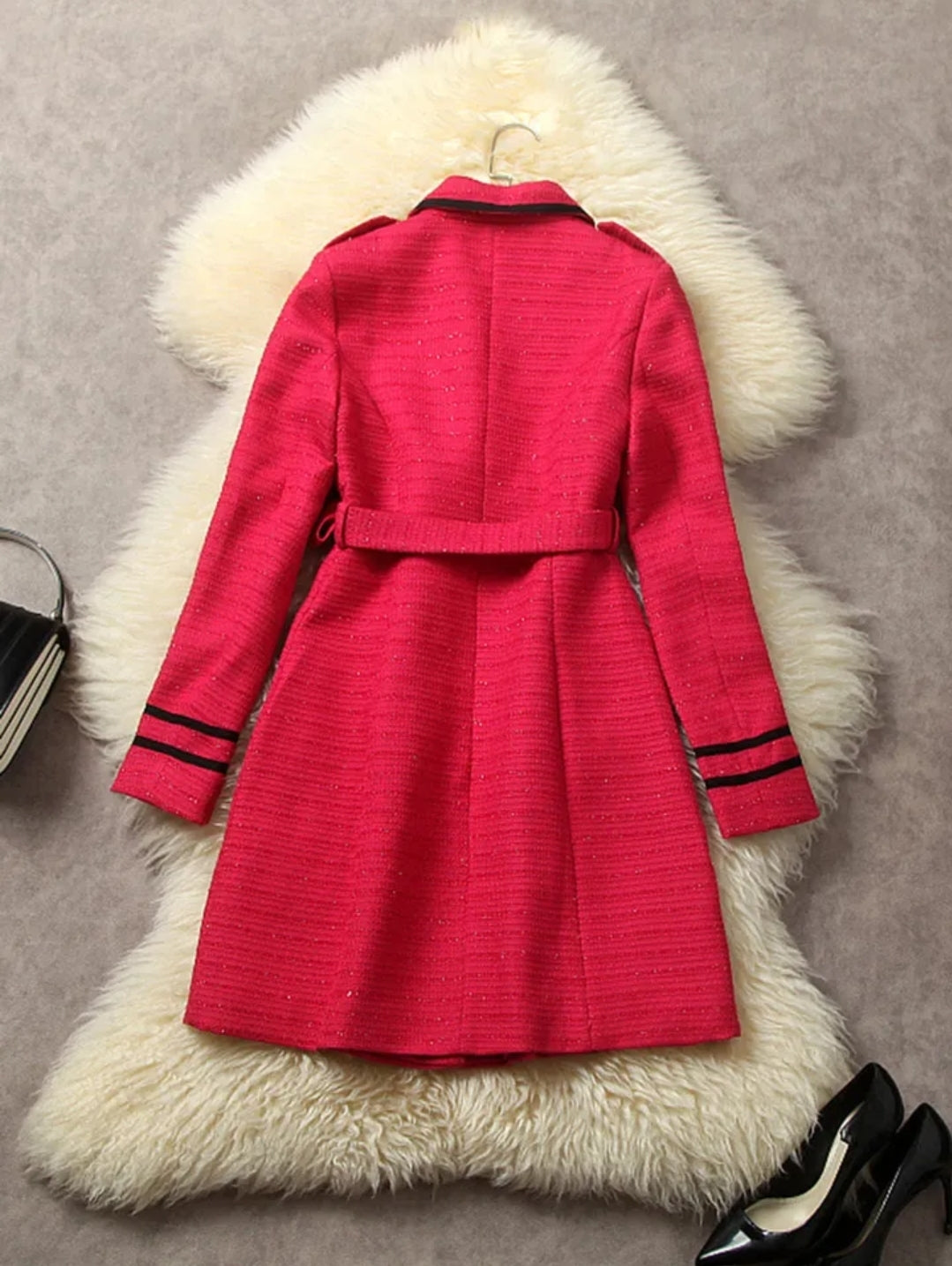 Pink Wool Coat