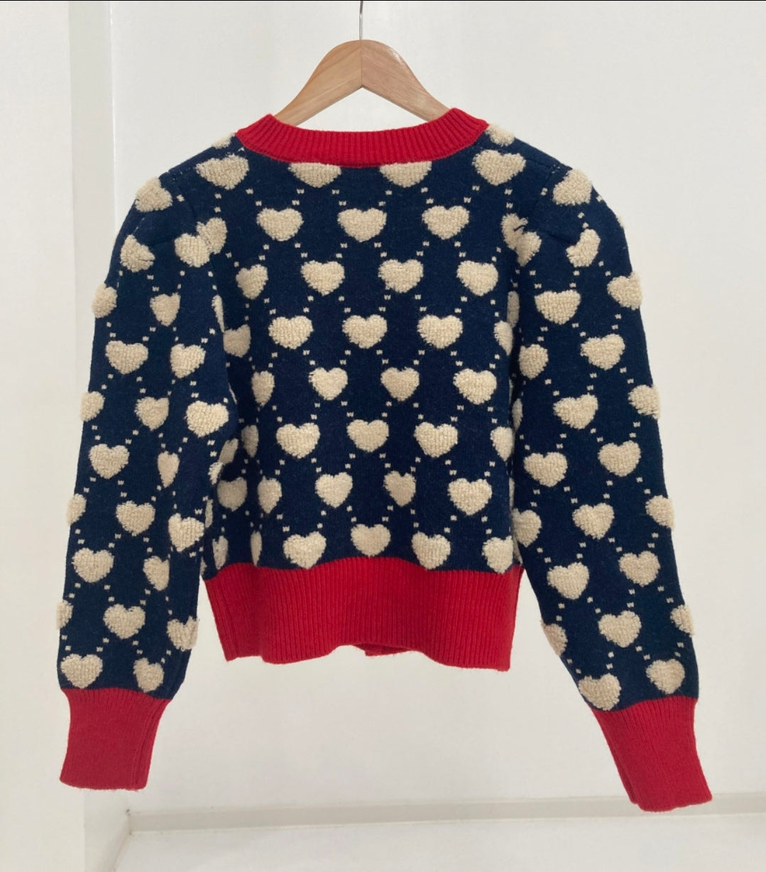 Acrylic Puff Sleeve Sweater